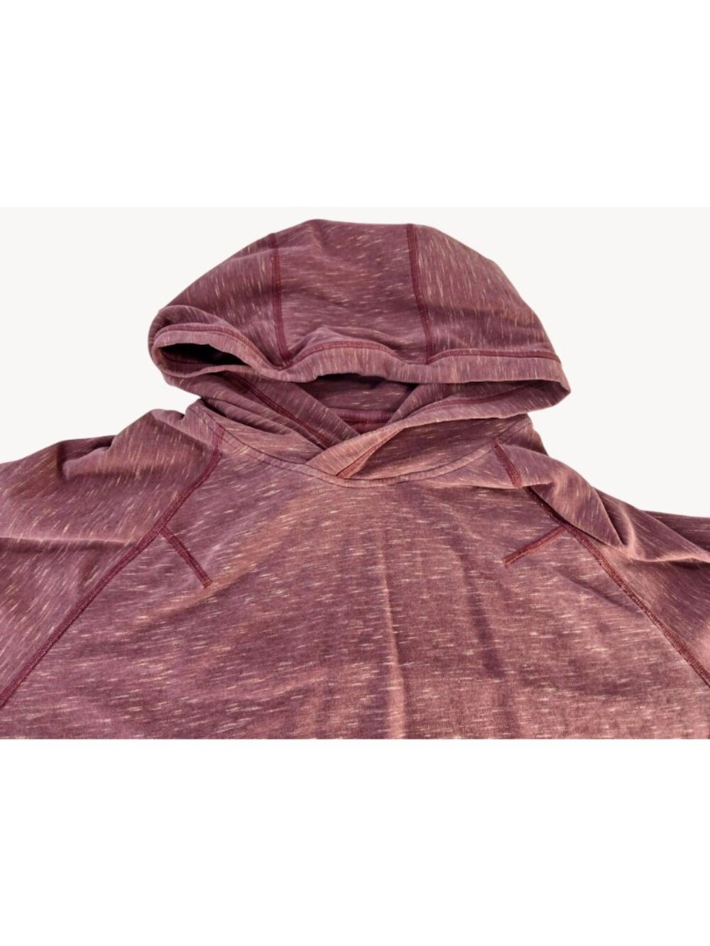 Lululemon Womens Burgundy Hoodie Om Roam Size 8 Heathered Berry Side Zippers - Picture 4 of 16
